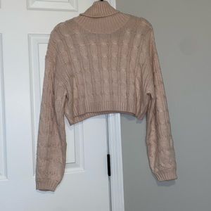 Pink crop sweater